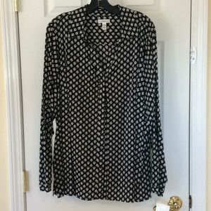 FINAL SALE PRICE BNWT Croft & Barrow LS Button Down Blouse in 2X